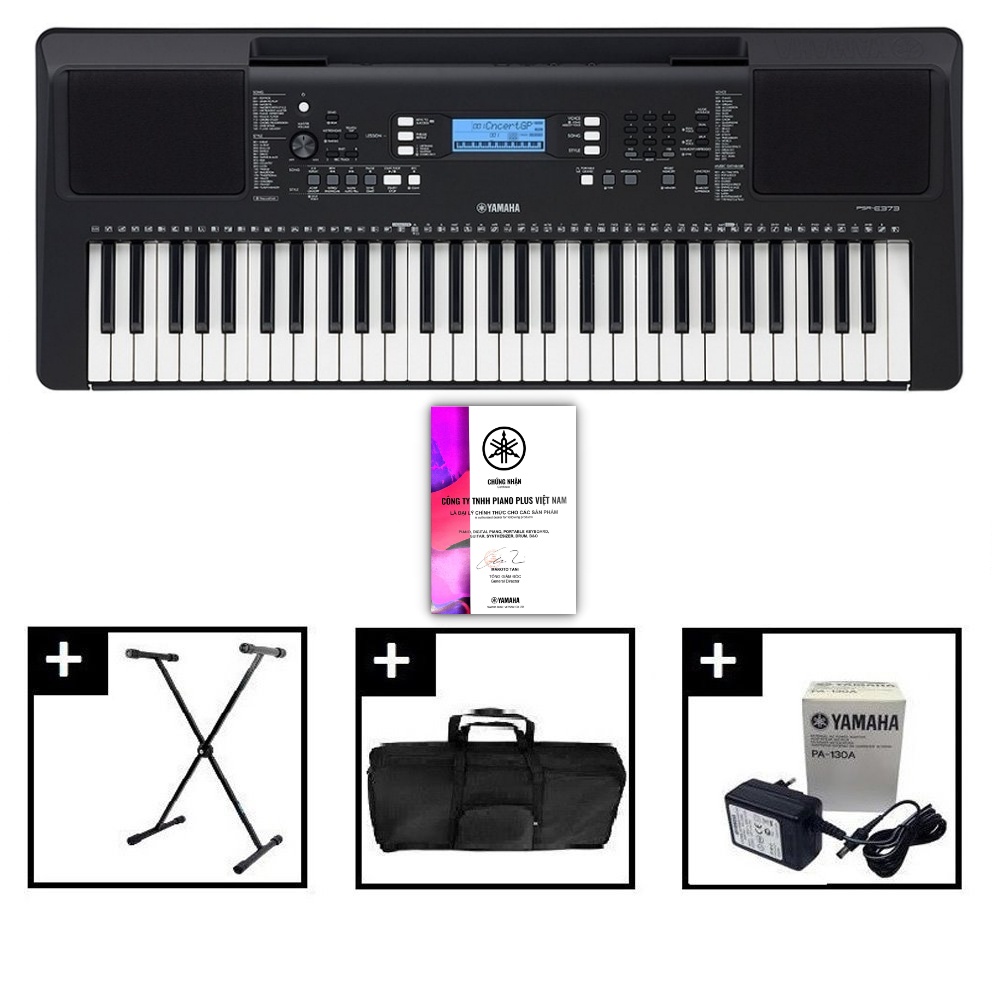 Đàn Organ Yamaha PSR-E373 Chính Hàng - Tặng Đủ Phụ Kiện Nguồn, Chân Đàn, Bao Đàn