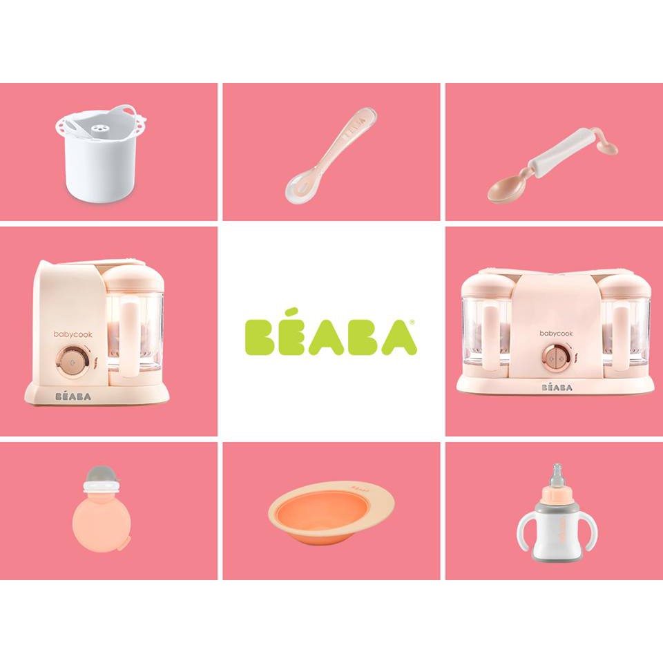 Thìa xoay 360 độ không đổ Béaba hồng gold