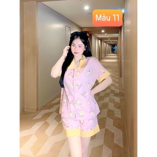 Set Bộ Lụa Mango Đùi cổ bèo sen Đồ Bộ Đồ Mặc Nhà Pijama