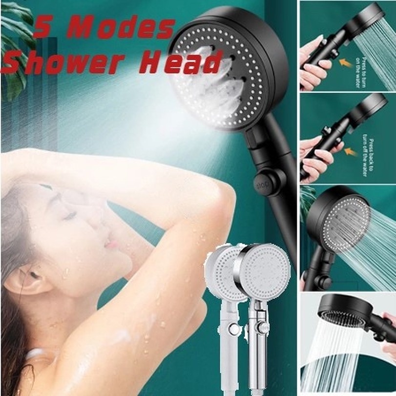 Đầu Vòi Sen Áp Suất Cao 5 Chế Độ Điều Chỉnh Được Tiết Kiệm Nước