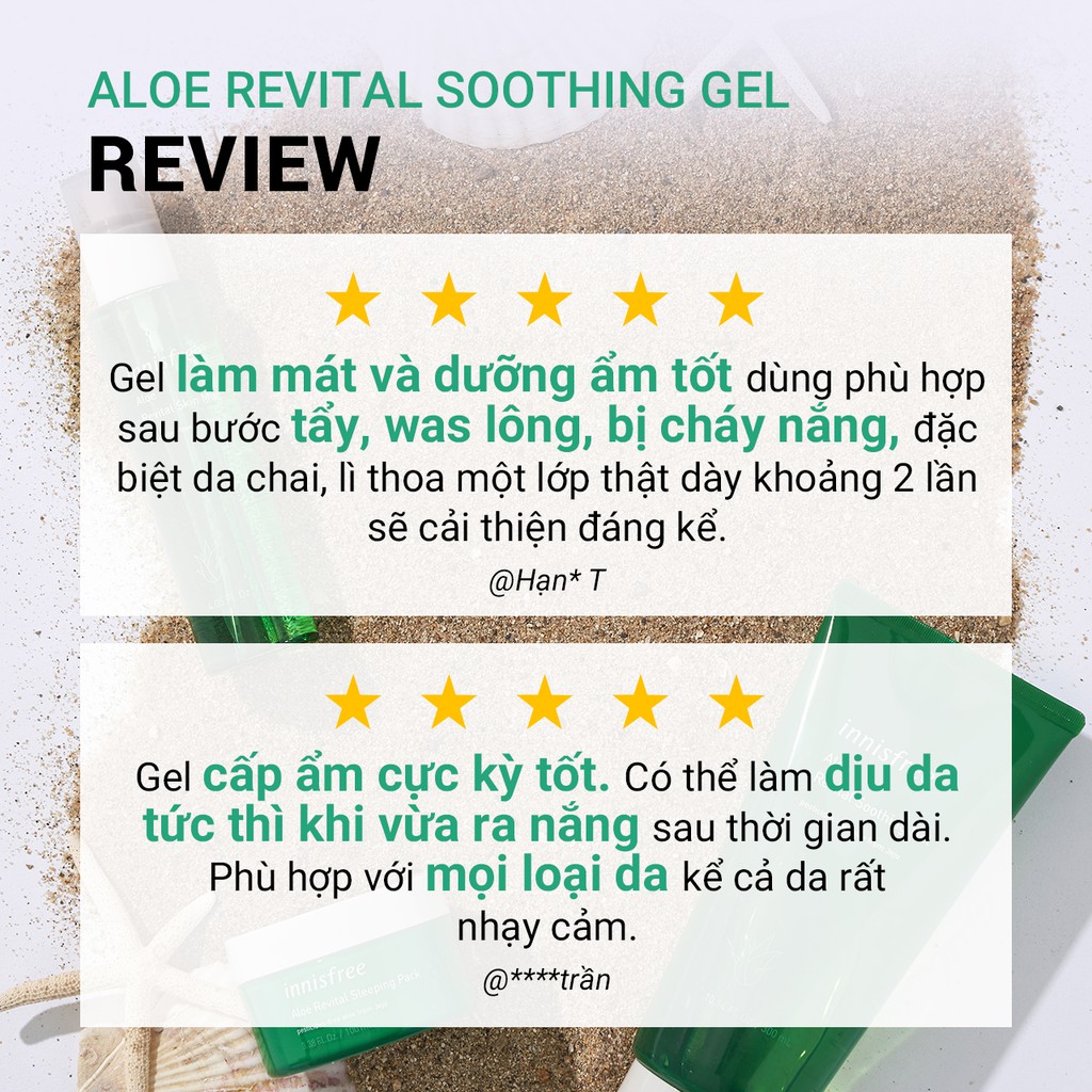 [Mã COSIF05 giảm 10% đơn 400K] Gel làm dịu đa năng nha đam innisfree Aloe Revital Soothing Gel 300ml