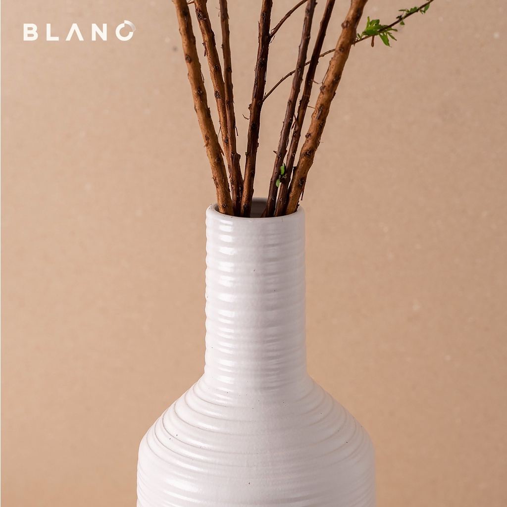 Bình Hoa Gốm Sứ Bát Tràng Chava BLANC' Cao 43cm