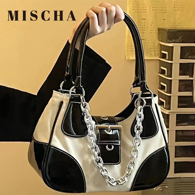 Mischa Túi Đeo Vai canvas Dây Xích Kim Loại Thời Trang Dễ Phối Đồ Cho Nữ