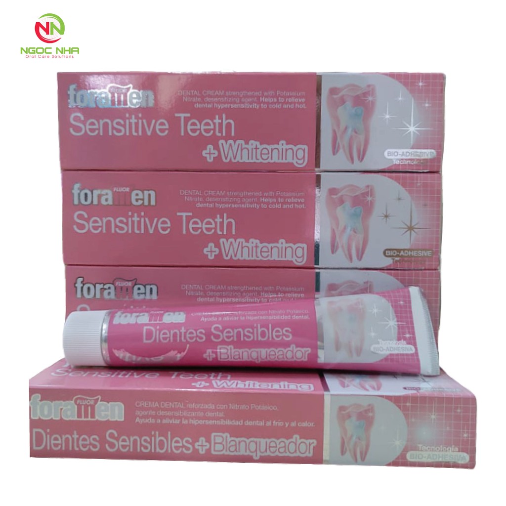 Kem đánh răng ngừa ê buốt, răng nhạy cảm và làm trăng răng tự nhiên Foramen Sensitive Teeth and Whitening 90g