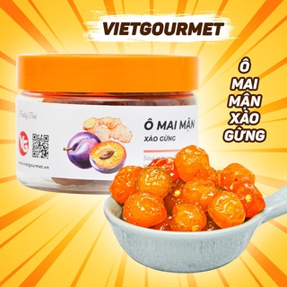 Ô mai mận xào gừng VIETGOURMET, ô mai vị chua ngọt đặc sản Hà Nội hộp 200gr, quà tặng ăn vặt