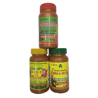 Combo 3 loại Phân bón lá cao cấp KINA NPK chuyên cho hoa Lan và cây cảnh giúp phát triển trọn đời cho hoa KINA123