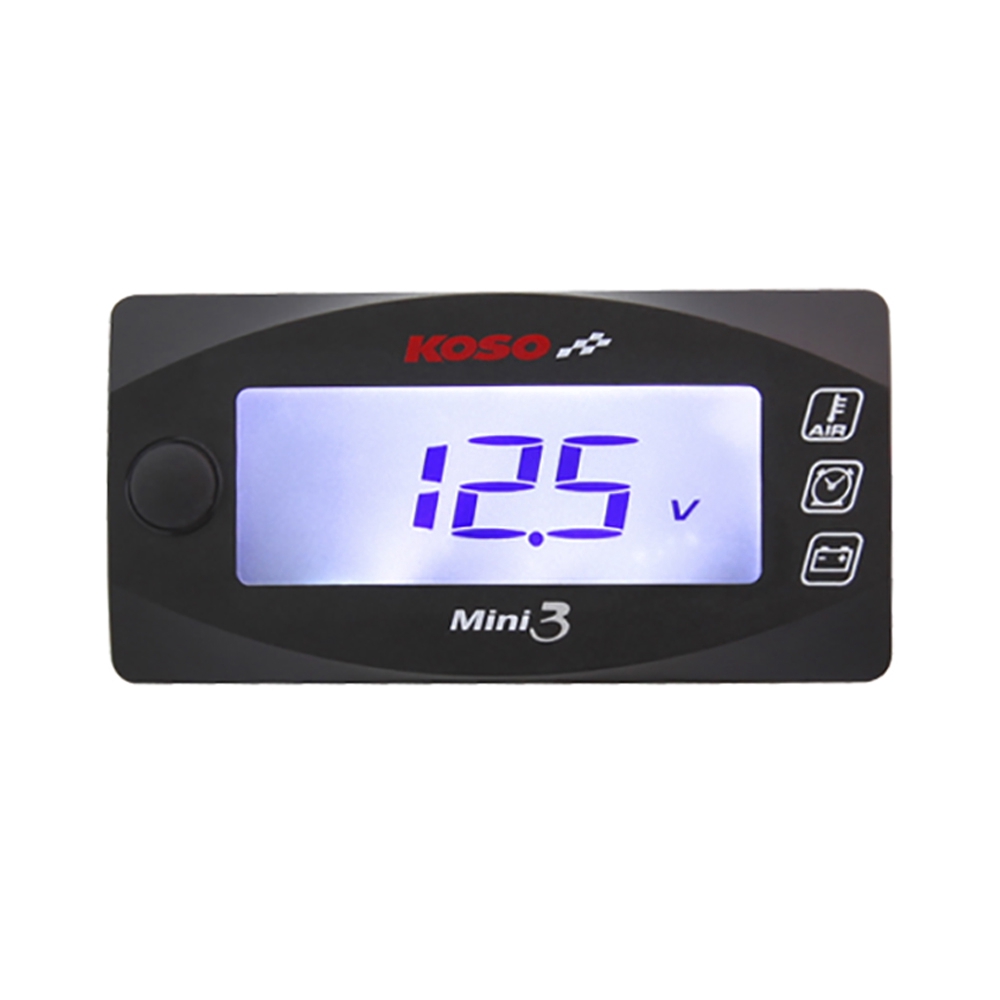 Universal Motorcycle Multi-Function Mini 3 Digital Air Temperature Thermometer Time Voltmeter KOSO  Water Meter Gauge