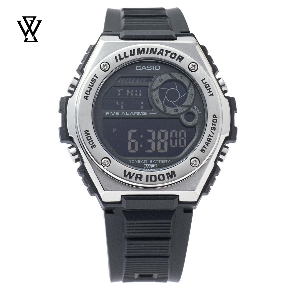 Đồng Hồ Quartz Nam Casio WATCHSTORE MWD-100H-1BVDF Thiết Kế Mặt Kính Khoáng 50.4mm, Vỏ Và Dây Nhựa Phong Cách Thể Thao