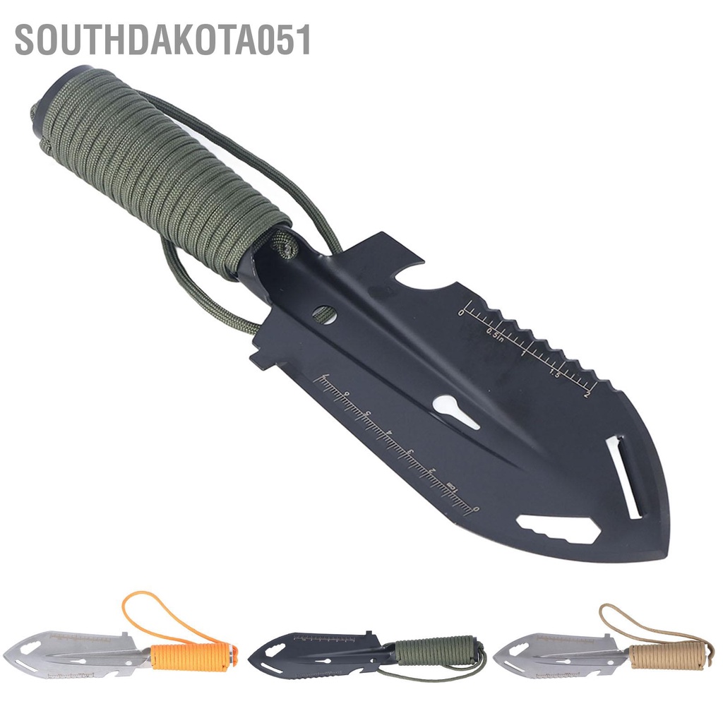 Southdakota051 Mini Trowel Balo Xẻng Thép không gỉ đa chức năng để làm vườn Trồng cây sinh tồn ngoài trời