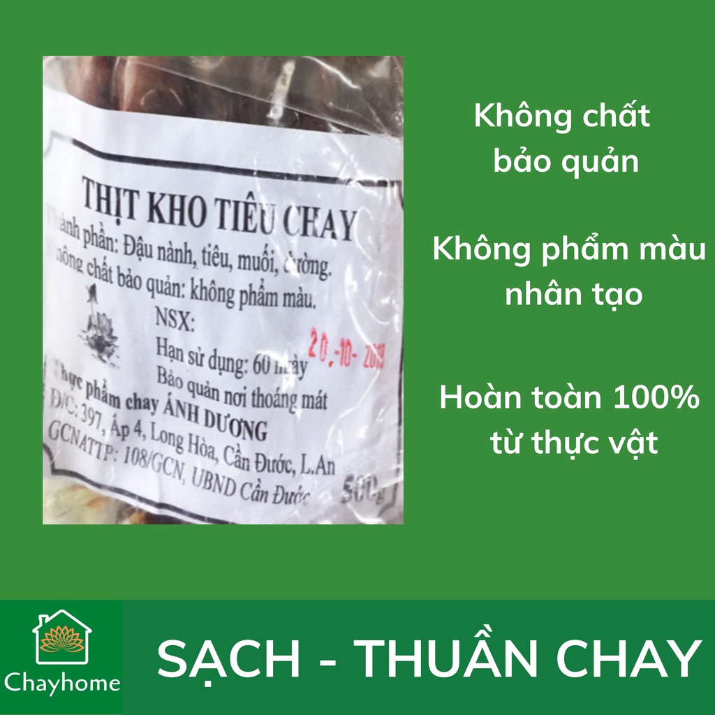 [500g] Thịt kho tiêu chay - Chayhome - Thực phẩm chay/ đồ ăn chay/ thịt chay + TẶNG Chà bông Chay Âu đơn 799k | BigBuy360 - bigbuy360.vn