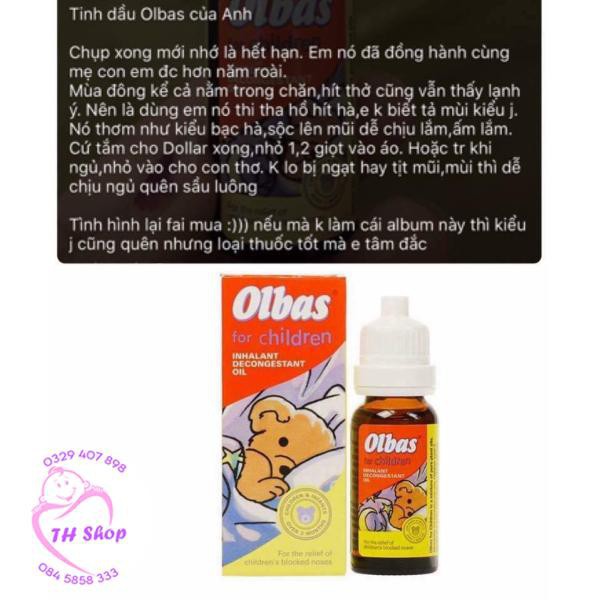 Tinh Dầu Xông Mũi Olbas Cho Bé Anh