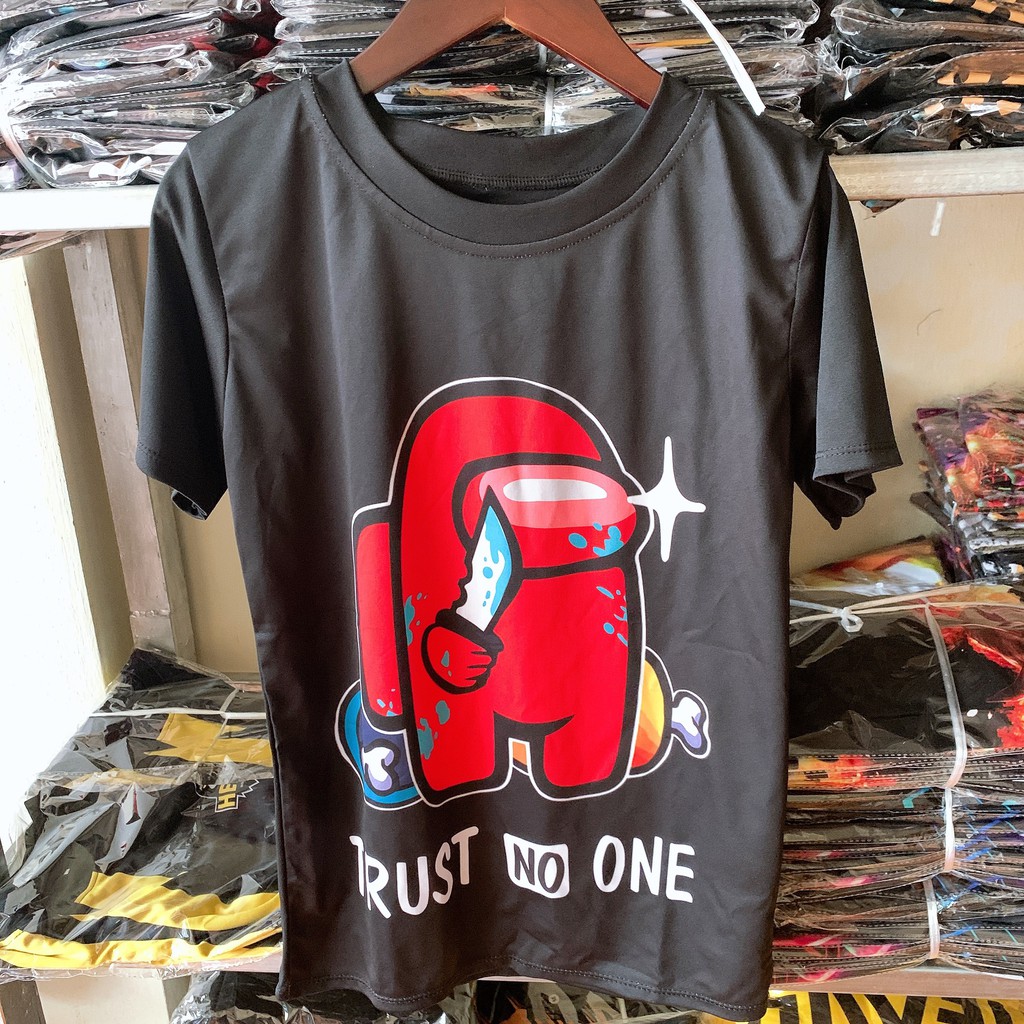Áo Among US  TRUST NO ONE Cổ Tròn Chất Liệu Mềm Mịn Co Dãn 4 Chiều