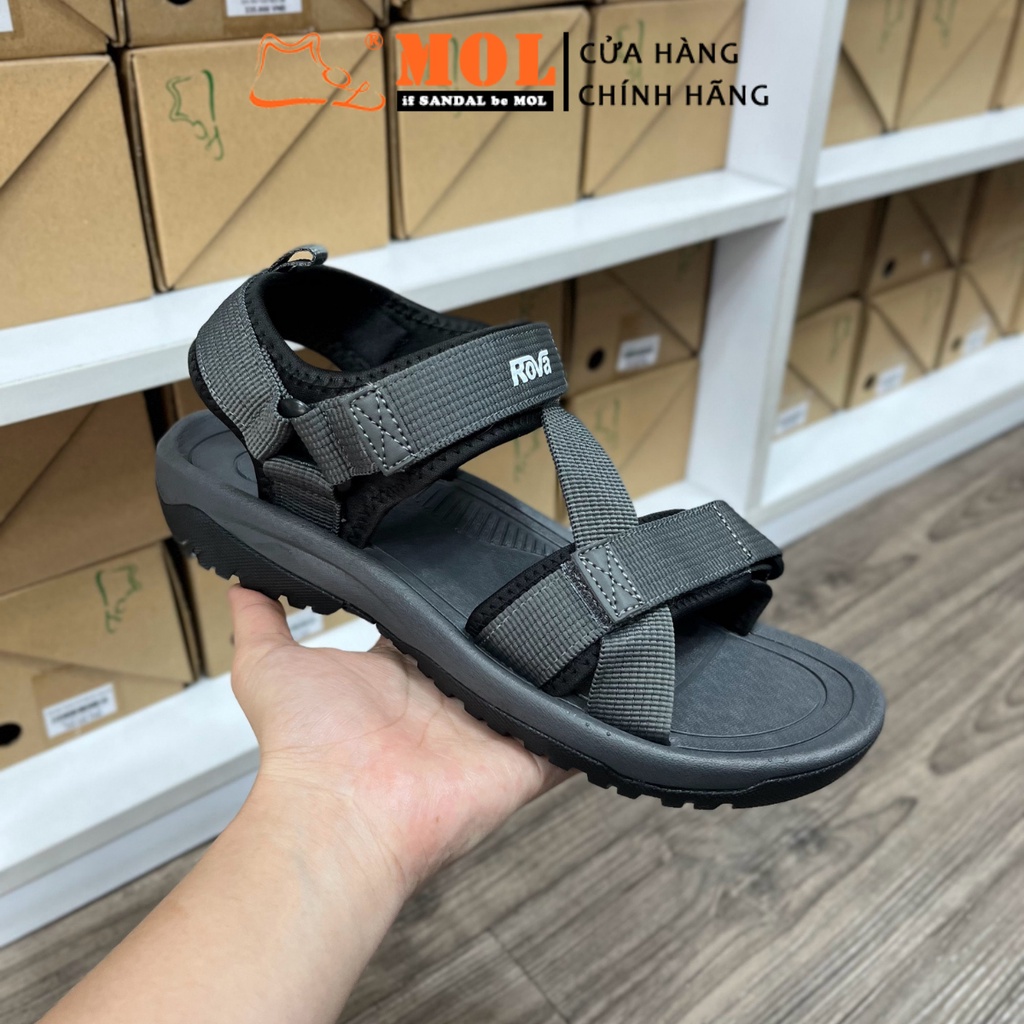 Giày Sandal Nam Hiệu Rova Quai Ngang Đế Cao Su Quai Dù Phù Hợp Đi Học Đi Làm Mã RV965
