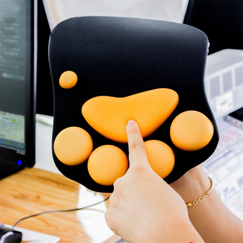 Miếng Lót Chuột Bằng Silicon Chống Trượt Hình Dấu Chân Mèo Dễ Thương Xinh Xắn Cho Nữ