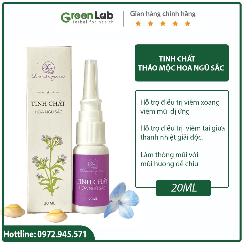 Xịt mũi hoa ngũ sắc - Xịt xoang mũi cho bé - Tinh chất hoa ngũ sắc(cỏ hôi,cứt lợn) greenlab gardens 