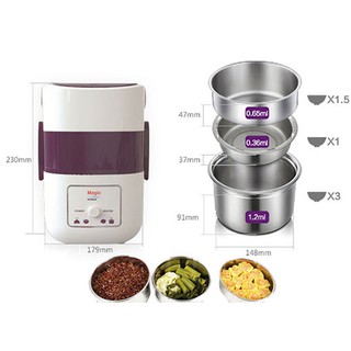 Hộp cơm điện 3 tầng Magic A06