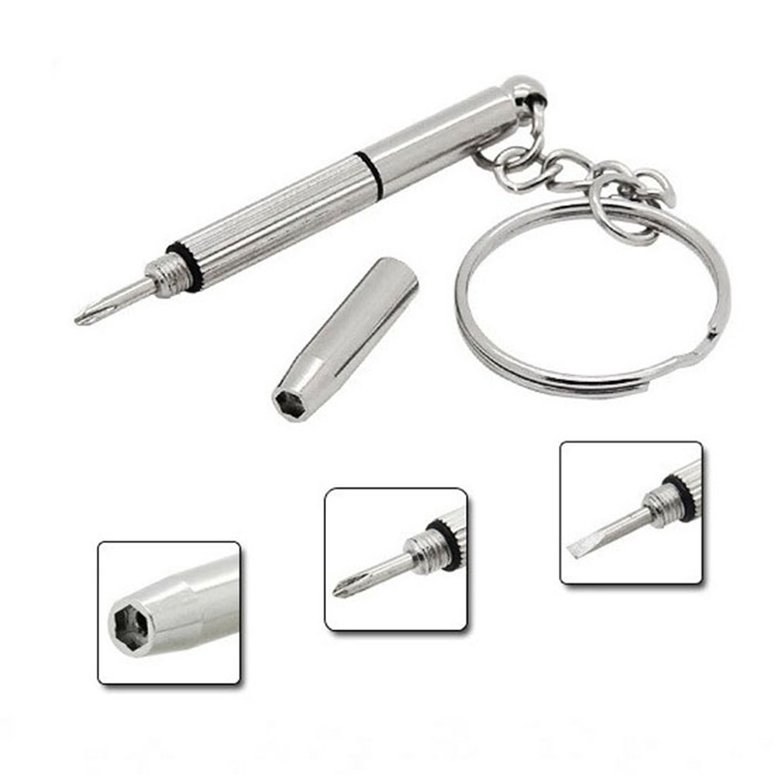 3in1 Eyeglass Screwdriver Sunglass Watch Repair Kit with Keychain