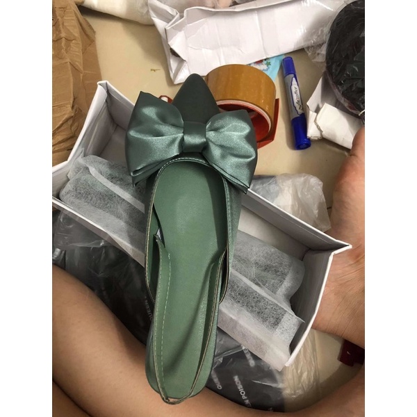 Giày Bệt Đính Kèm Nơ Đủ Màu Sang Chảnh | BigBuy360 - bigbuy360.vn