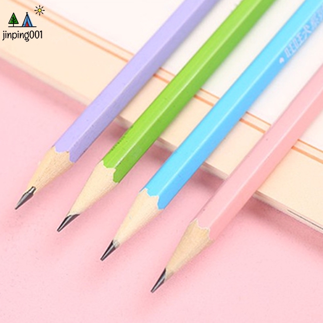 Hộp 12 bút chì HB họa tiết hoạt hình không chì không độc hại cho học sinh