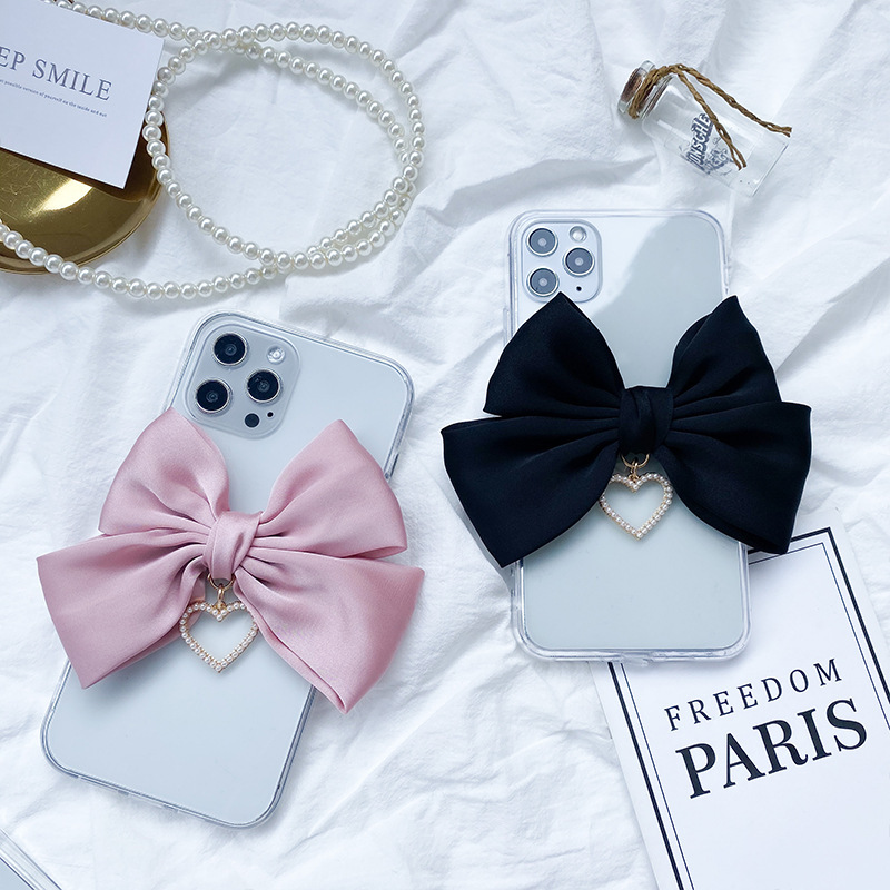 Ốp lưng trong suốt hình nơ cho IPhone 12mini 11/12 Pro Max/8 Plus/12 Mini/7/8/X/XsMax | BigBuy360 - bigbuy360.vn