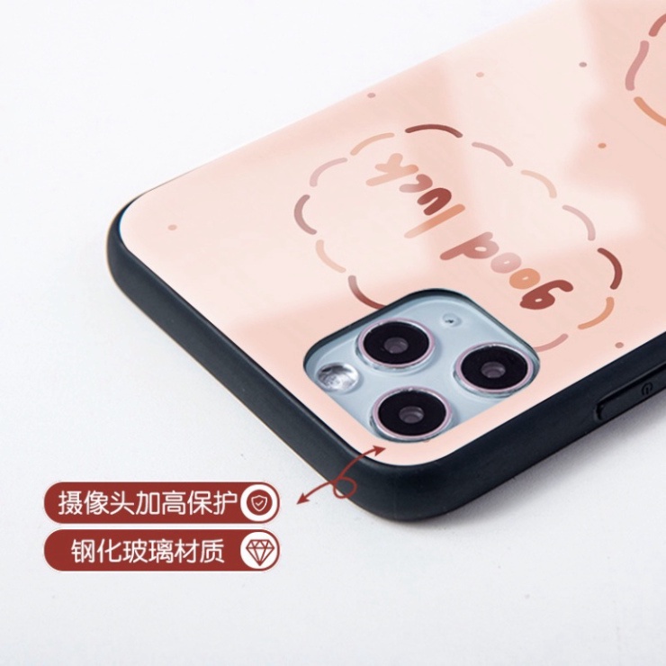 Ốp lưng iphone 6, 7, 8 Plus, X, XS, XR, XSMAX, 11, 11PRO, 11 PROMAX, 12, 13 PROMAX CHÓ GOOD LUCK BẰNG KÍNH PKVN