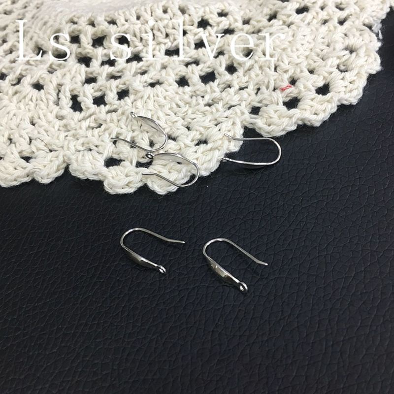 Sa 1 Cặp Bông Tai Móc Câu Hình Móc Câu Cá Màu Bạc Không Gây Dị Ứng