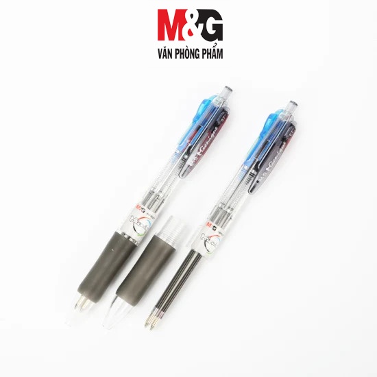 Bút bi 4 ngòi M&G ABP80371 ngòi 0.7 mm-ngòi màu xanh dương, xanh lá, đỏ, đen