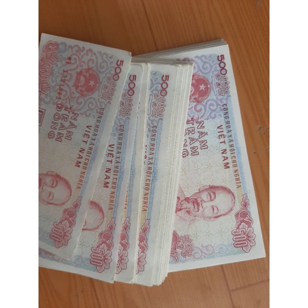 Tệp 100 tờ 500 đồng 1988 sáng đẹp