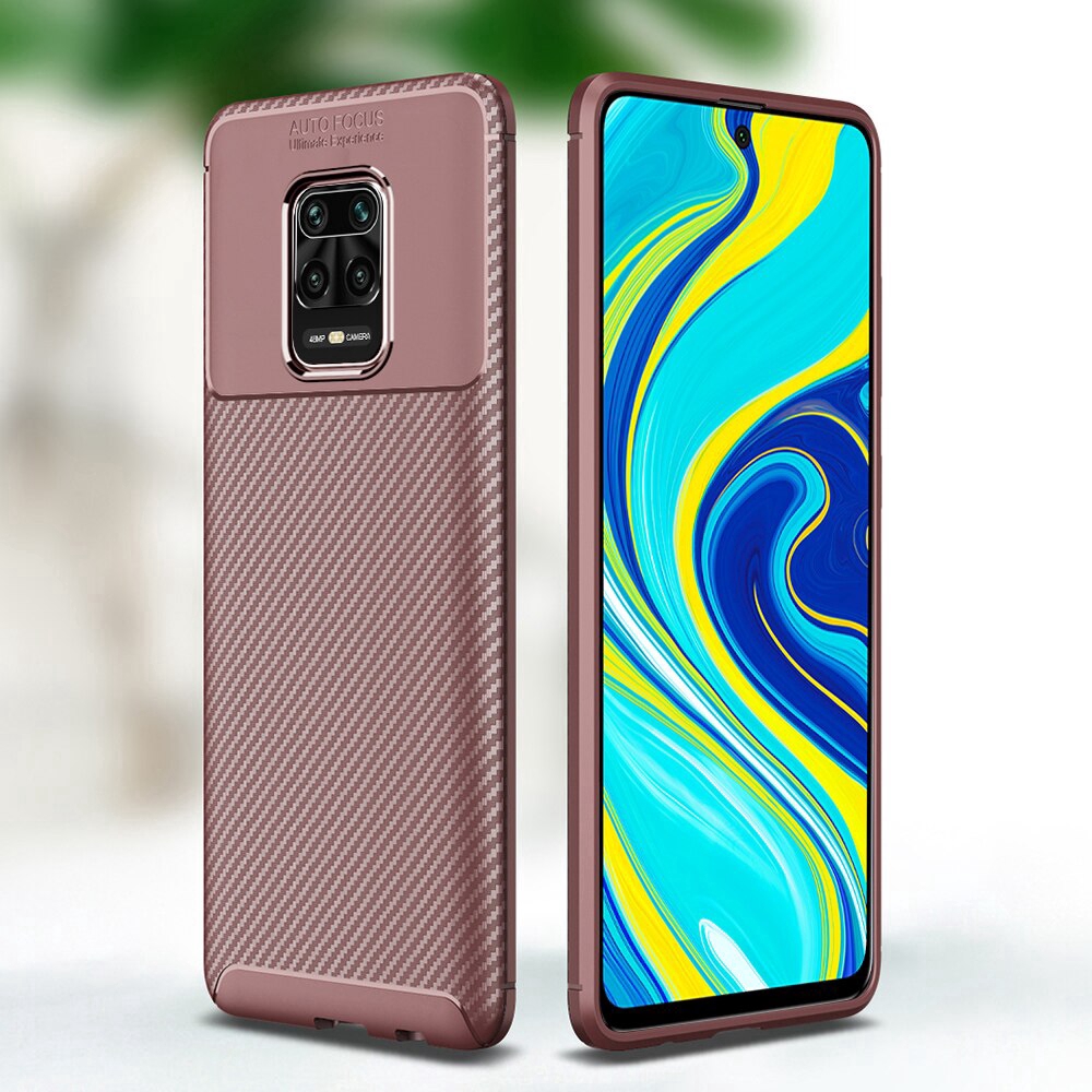 Ốp điện thoại sợi carbon sang trọng chống sốc cho Xiaomi Redmi Note 9S Note 9 Pro