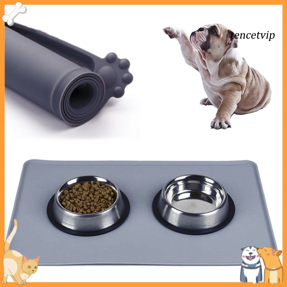 Thảm Silicone Lót Bát Đựng Thức Ăn/Nước Uống Cho Thú Cưng