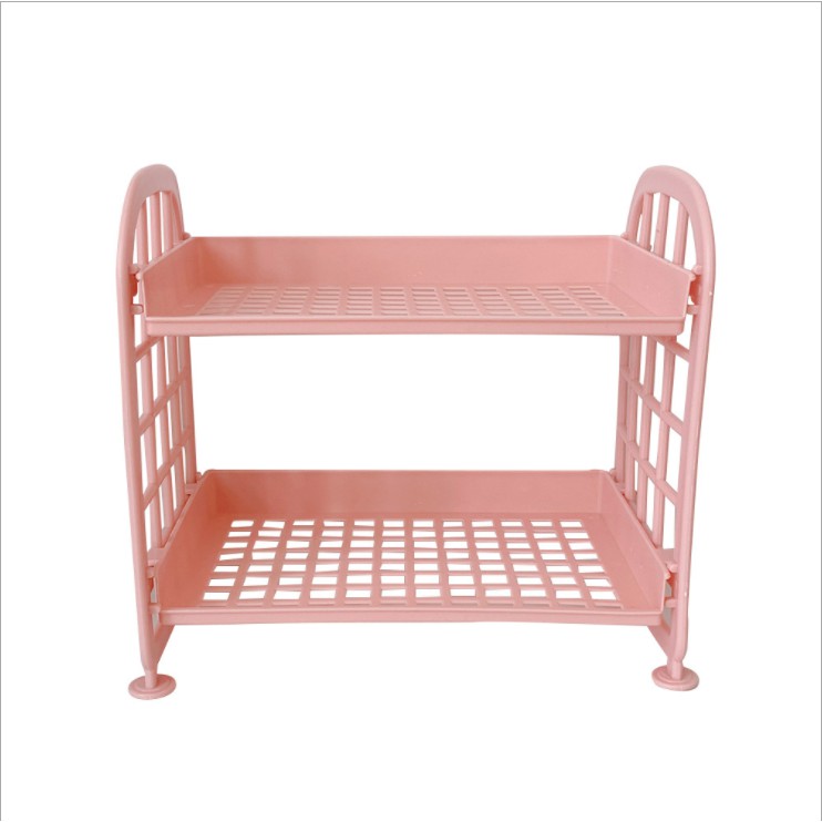 Kệ lưu trữ mỹ phẩm hai tầng có thể gập lại đơn giản tiện dụng cho nhà cửa