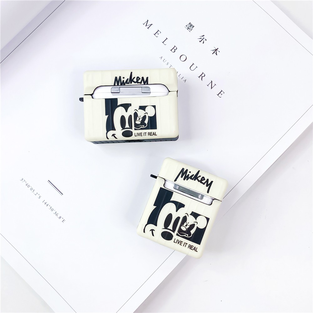 Vỏ Bảo Vệ Hộp Đựng Tai Nghe Airpods Hình Chuột Mickey Dễ Thương