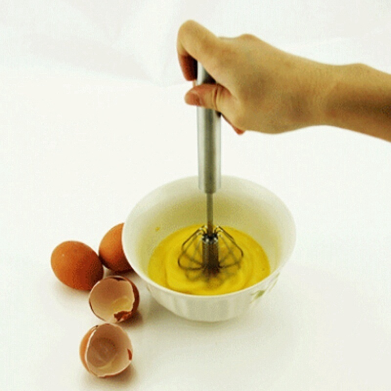 Eggbeater Hand Pressure Egg Mixer Egg Stiring Tool (Size: 30 cm, Color: Silver)