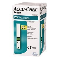 Que thử đường huyết ACUCHECK ACTIVE 25 QUE  dùng cho máy đơn vị moll/l hoặc mg/dl( date xa)