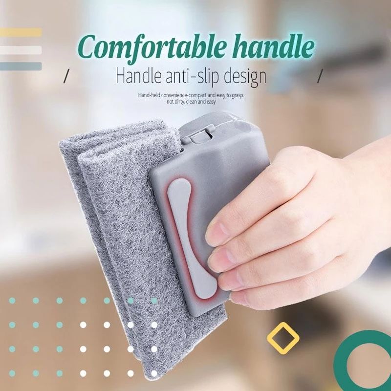 Bàn chải kèm 2 miếng lau cửa sổ thay thế