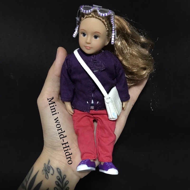 Búp bê mini tí hon độc bratz monster American girld Barbie thú cưng búp bê tóc len siêu dài thân bông Combo