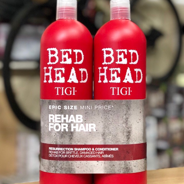Dầu Gội Dầu Xả Tigi Màu Đỏ Bed Head Hồi Sinh Tóc Hư Tổn 750ml