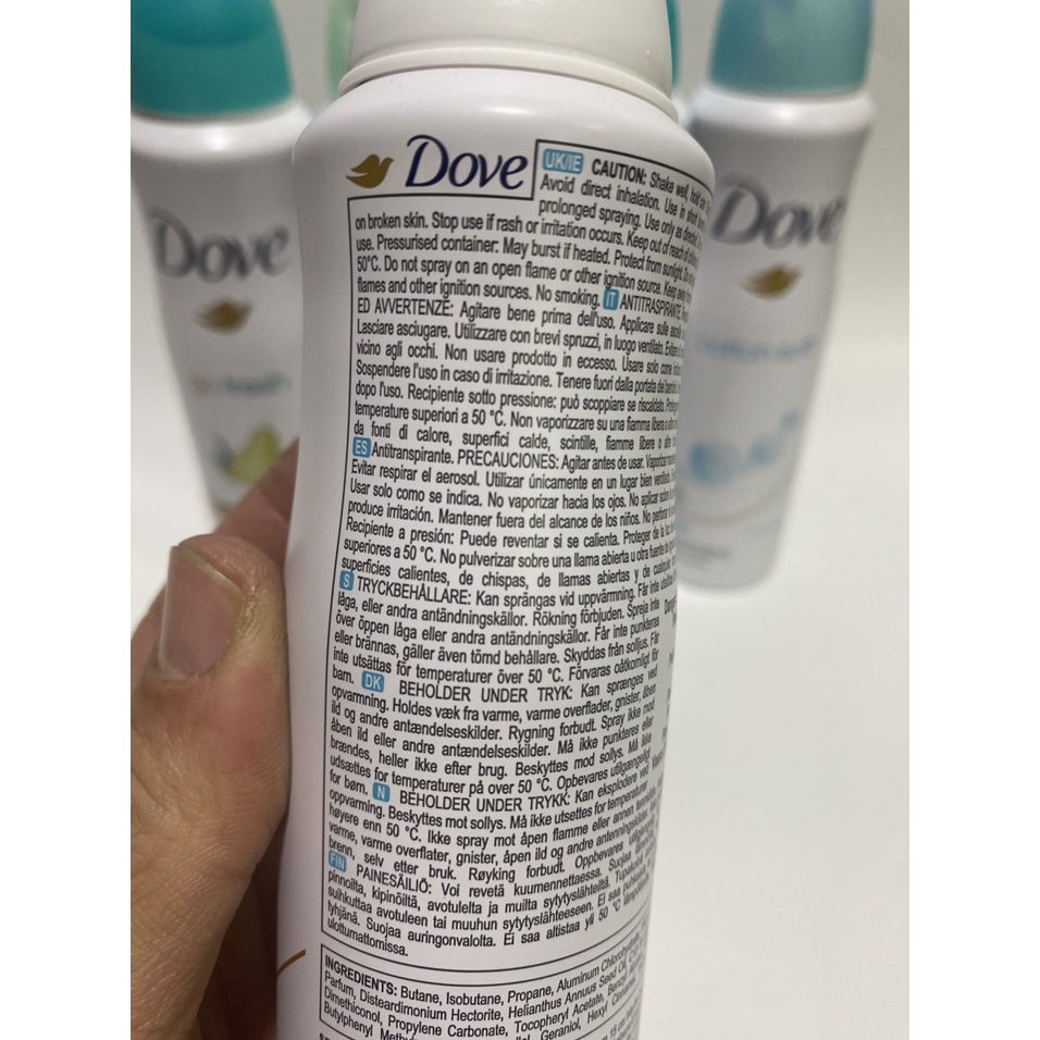 (USA-Chính Hãng)Xịt Khử Mùi Dove Go Fresh Nữ 150ml 48h