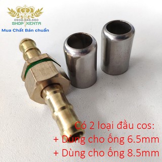 ĐẦU BẤM ỐNG DÂY ÁP LỰC CAO, DÂY PHUN THUỐC - chất liệu: đồng thau, đầu 8.5mm và 6.5mm