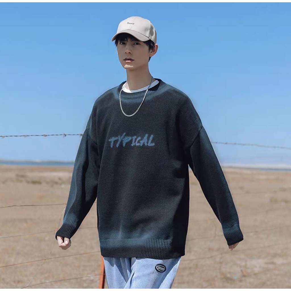 Áo len giữ nhiệt MEANSTORE len mùa đông nam nữ form rộng phong cách Hàn Quốc Ulzzang màu đen, trắng -Typical