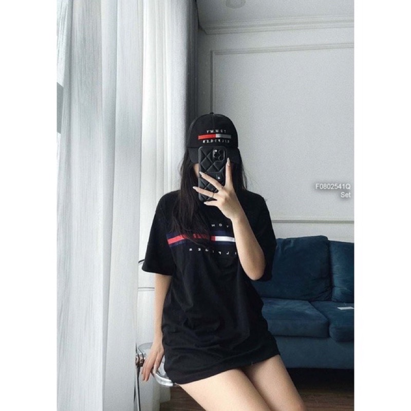 áo phông tommy siêu hot nam nữ mặc đều đẹp ạ 2 màu🔥🔥ảnh thật ở cuối