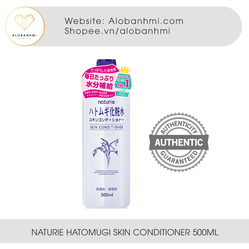 Toner Naturie Hatomugi Skin Conditioner 500ml dưỡng ẩm làm trắng