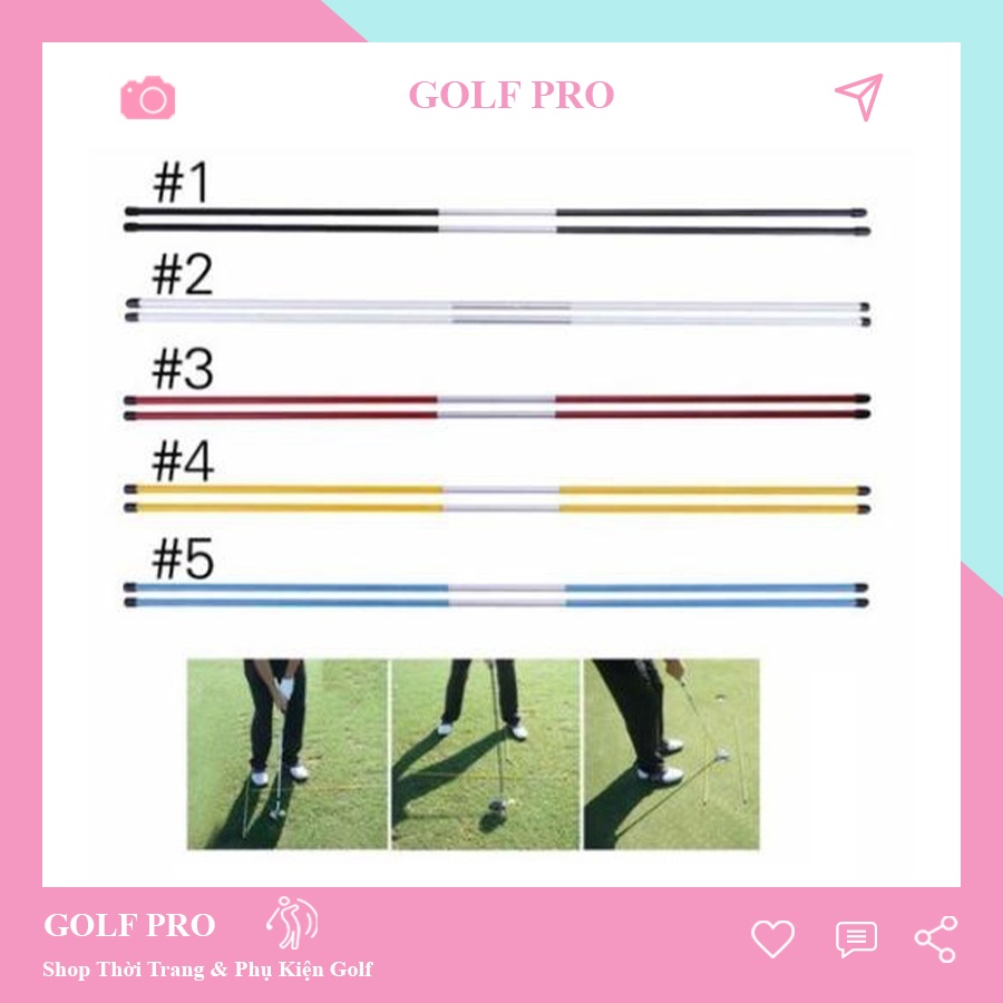 Que định hướng chơi golf tập swing và put chỉnh tư thế lưng chuẩn dụng cụ tập golf tại nhà QH002