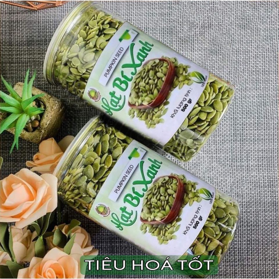 Nhân hạt bí xanh sấy chín nguyên vị 500g