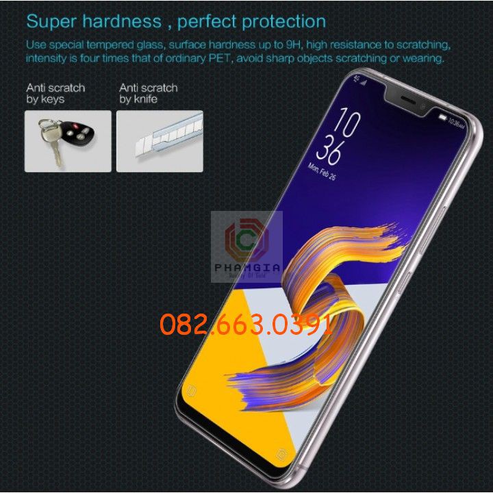Dán cường lực Asus Zenphone 5 2018 ZE620KL trong suốt nano dẻo siêu bền