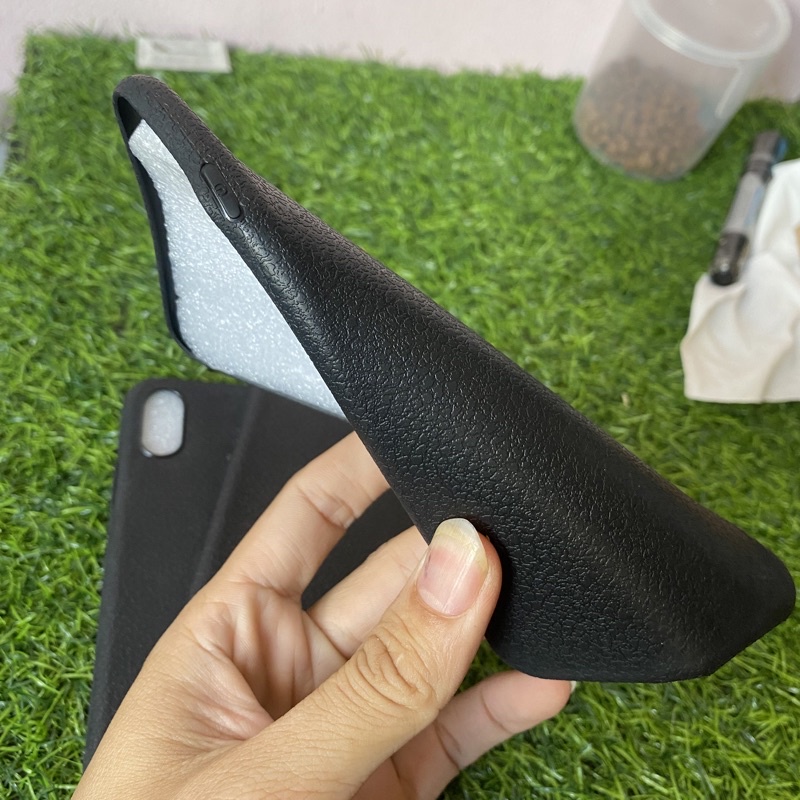 Ốp lưng vân da cao cấp siêu bền hở táo cho ip