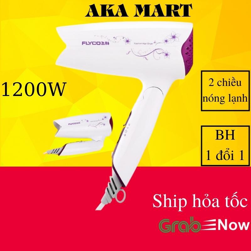 Máy sấy tóc mini chính hãng - Máy sấy tóc mini đẹp gấp gọn chính hãng loại tốt cao cấp FLYCO 6257 - Aka Mart