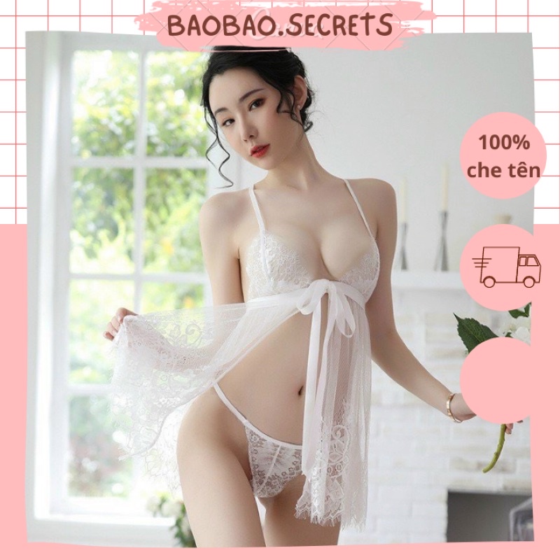 Váy đầm ngủ sexy xẻ tà trước quyến rũ Hanna.secrets