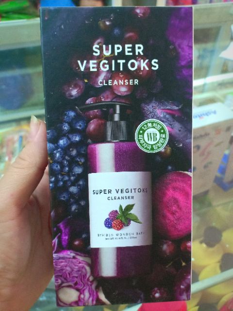 (Chính hãng) Sữa Rửa Mặt thải độc Rau Củ - Wonder Bath Super Vegitoks Cleanser