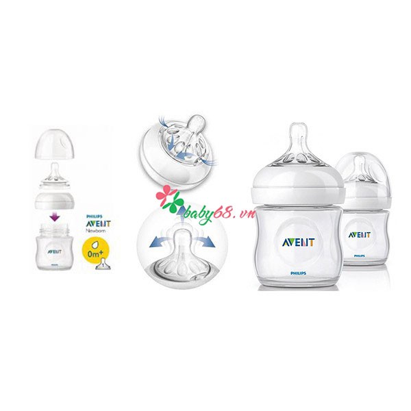 Bình sữa Avent Natural 125ml set 3